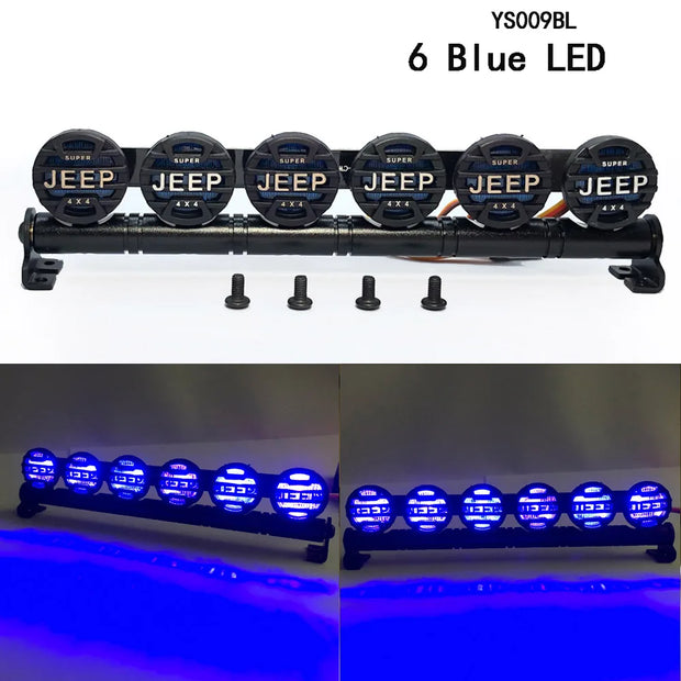 4/6 Lens 105mm 153mm RC Car Multi-function LED Light Bar for 1/10 1/8 Traxxas TRX-4 TRX-6 D90 XMAXX Axial SCX10 90046 HSP HPI