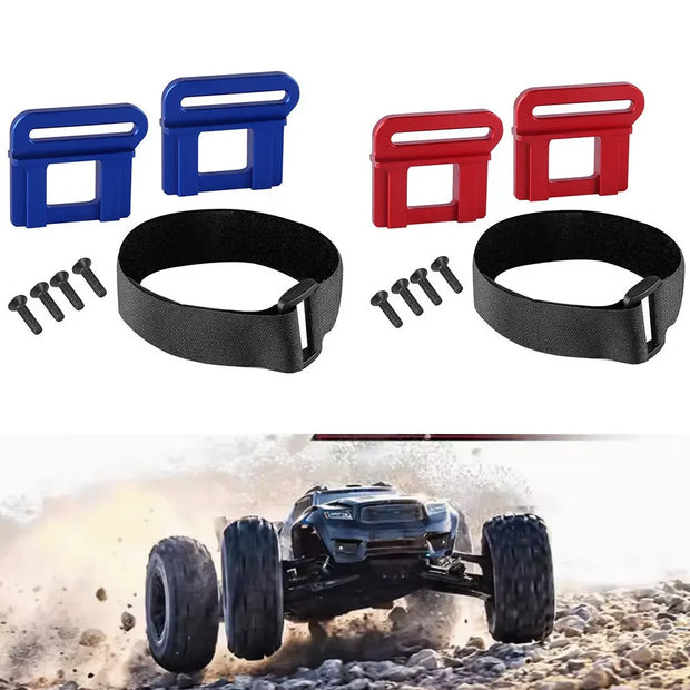 Metal Battery Holder Mount Hold Down Retainer with Battery Strap 9628 for 1/8 TRAXXAS Sledge MAXX SLASH 6S RC Car Upgrade Parts