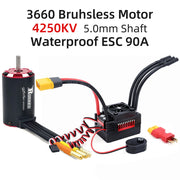 Rocket V2 Supersonic Brushless Motor w/Temp Sensor 3650 3660 3665 w/50A 60A 90A ESC for 1/8 1/10 Tamiya Traxxas RC Racing Car