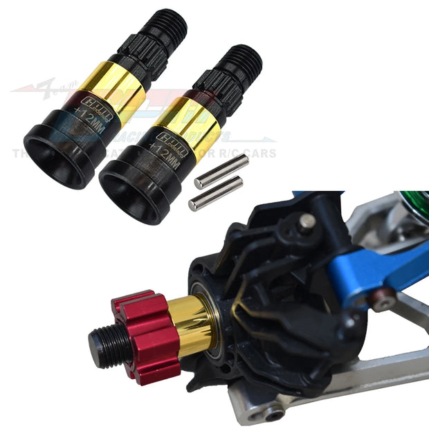 GPM Metal Steel Front Rear Lengthened 12mm CVD Head Stub Axle 7768 for Traxxas 1/6 XRT 1/5 X-MAXX 8S RC Car Upgrade Accessories