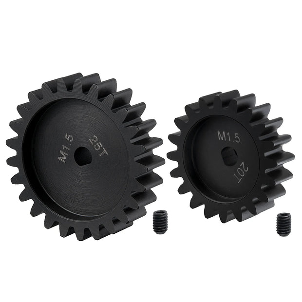 TRINOOD Steel Motor Gears M1.5 20T 25T 5mm D-aperture for 1/5 X-MAXX 6S 8S 1/6 XRT RC Buggy Truck Parts