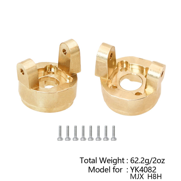 Metal Brass Front Steering Group Rear Axle Mount for 1/10 YK4102 YK4103 1/8 YK4082 YiKong MJX H8H RC Crawle Upgrade Accessories