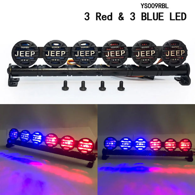 4/6 Lens 105mm 153mm RC Car Multi-function LED Light Bar for 1/10 1/8 Traxxas TRX-4 TRX-6 D90 XMAXX Axial SCX10 90046 HSP HPI