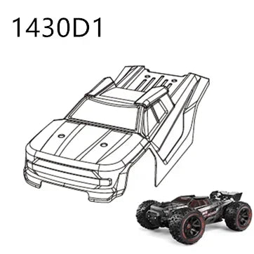 MJX Hyper Go 14209 14210 Modified Accessories Differential Shock Absorber Tire Bumper Gear Arm Shell 1/14 RC Car Spare Parts