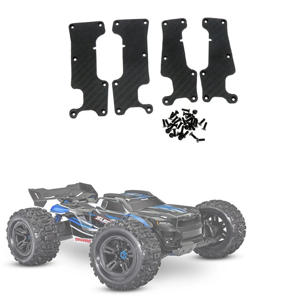 Carbon Fiber Suspension Arm Cover 9633 9634 For 1/8 Traxxas Sledge 95076-4 RC Car Upgrades Parts Accessories