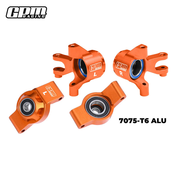 GPM 7075Alu Front Steering Blocks & Rear Hubs Oversize Bearing TRAXXAS Mini Maxx