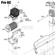 1Pcs Aluminium 3476 Cooling Fan Kit Fits 3483 Motor with Shroud For 1/8 TRAXXAS 4WD SLEDGE 95076-4 Off-Load Rc Truck Car