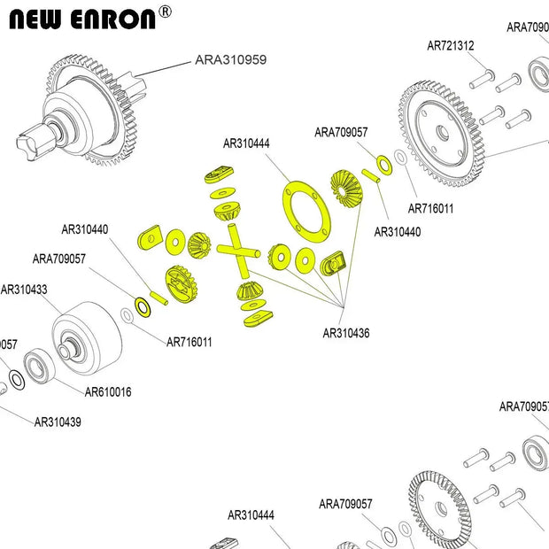 Super-Strong Diff Gear AR310436 ARAC4010 for 1/7 FELONY FIRETEAM 1/8 ARRMA KRATON TYPHON TALION LIMITLESS INFRACTION NOTORIOUS