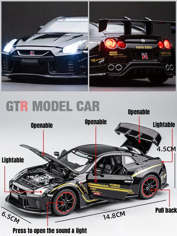 1:32 Nissan Skyline GTR R35 Nismo GT3 Diecast Model Car