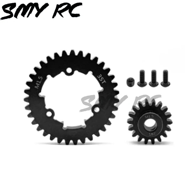 2pcs Hardened Steel 1.5Mod 35T Spur Gear and 12T 13T 20T 30T Pinion Gear Set for Traxxas 1/5 X-Maxx XMAXX 1/6 XRT Upgrade Parts