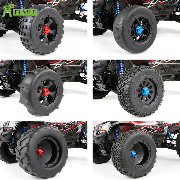 Alloy CNC 24MM Hex Hub Wheel Nut Cap Upgrade Front Rear Tires Adapter Kit for 1/5 Scale TRAXXAS X-MAXX XMAXX 6S 8S Rc Car Parts