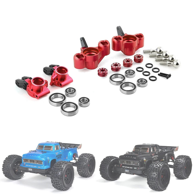 Metal Front Steering Knuckle Rear Hub Carrier for 1/8 Arrma KRATON Outcast BLX 6S V5 RC Car Upgrades Parts Accessories,1