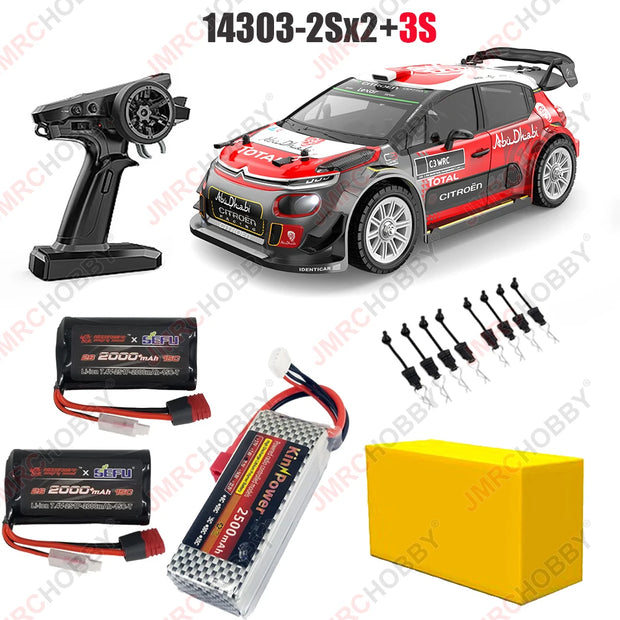 MJX Hyper Go 1/14 High Speed On Road RC Rally Car With Gyro Metal Chassis Extra Drift Wheel 14301 14303 Brushless Racing Vehicle