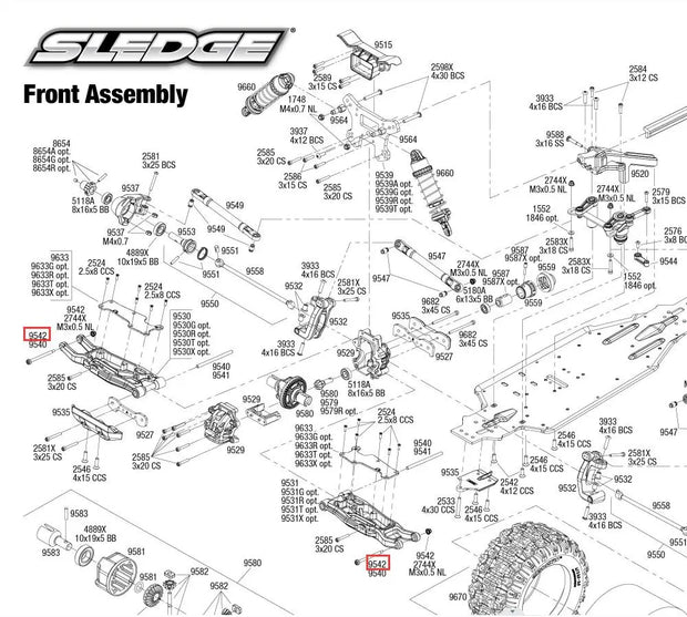 Sled Medium Carbon Alloy Steel Front & Rear A-Arm PIN Pins Upgrade parts 9541+9542+9543 Adult Rc Car For TRAXXAS 1/8 4WD SLEDGE
