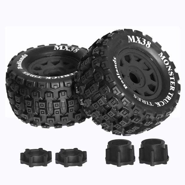 4pcs 175mm 1/7 1/8 Monster Stunt Truck Tire 17mm Wheel Hex for Sledge ARRMA KRATON Outcast Tamiya HSP RC Car
