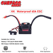 SURPASS HOBBY KK Brushless ESC 25A 35A 45A 60A 80A 120A 150A Waterproof T/XT60  for 1/8 1/10 1/12 1/16 1/20 RC Car Crawler Motor