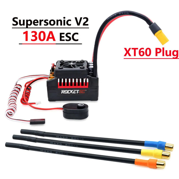 RC ESC Rocket V2 Brushless 50A 60A 90A 110A 130A 160A ESC Electronic Speed Controller for 1/7 1/8 1/10 RC Car Buggy Truck Parts