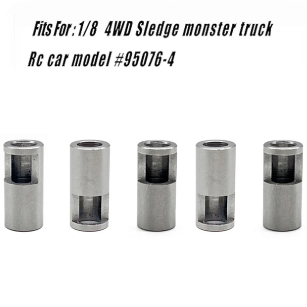 5PCS Stainless Steel 8MM to 5MM Pinion Reducer Sleeve Upgrades Parts for Sledge Remote Control Car