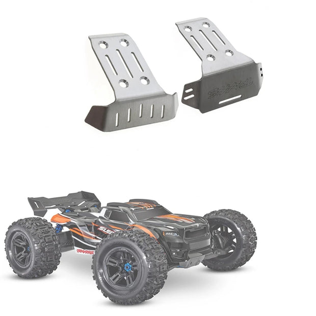 Stainless Steel Front And Rear Chassis Armor Protector For 1/8 Traxxas Sledge RC Car Upgrades Parts Accessories