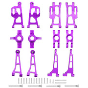 Mjx 14210 14209 H14BM Metal Steering Cup Upper Lower Swing Arm Set Shock Tower Bracket Body Post Hyper Go RC Car Upgrade Parts