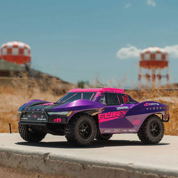 1/10 ARRMA FURY MEGA Fury Two wheel Drive Remote Control Vehicle Brushless Short Card Off Road Vehicle Simulation Model Toy Gift