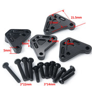 TRINOOD 4PCS Metal Shock Absorber Towers Front & Rear Heighten Shocks Mount for 1/10 RC Crawler MAXX WideMAXX Small-X