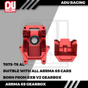 ADU Racing GEARBOX CASE SET CNC 7075 T6 ALUMINUM FOR ARRMA 1/8 AND 1/7 6S ARA311186 V6