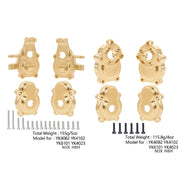 Metal Brass Front Steering Group Rear Axle Mount for 1/10 YK4102 YK4103 1/8 YK4082 YiKong MJX H8H RC Crawle Upgrade Accessories