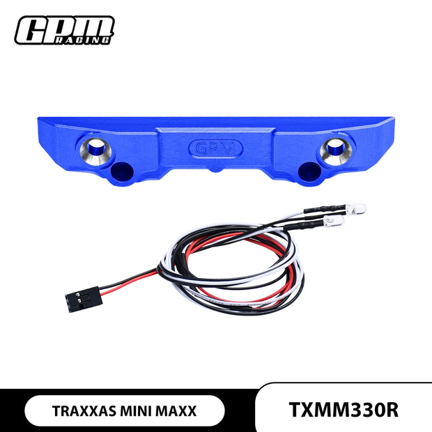 GPM 7075 Alloy Rear Bumper With LED Lights For TRAXXAS Mini Maxx Monster Truck