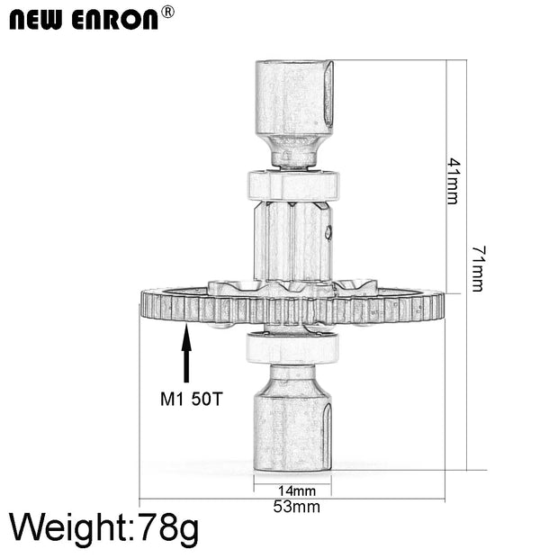 NEW ENRON M1 50T 45# Steel Center Diff straight shaft ARA310959 For RC Arrma 1/7 Mojave 6S 1/8 KRATON NOTORIOUS OUTCAST TALION