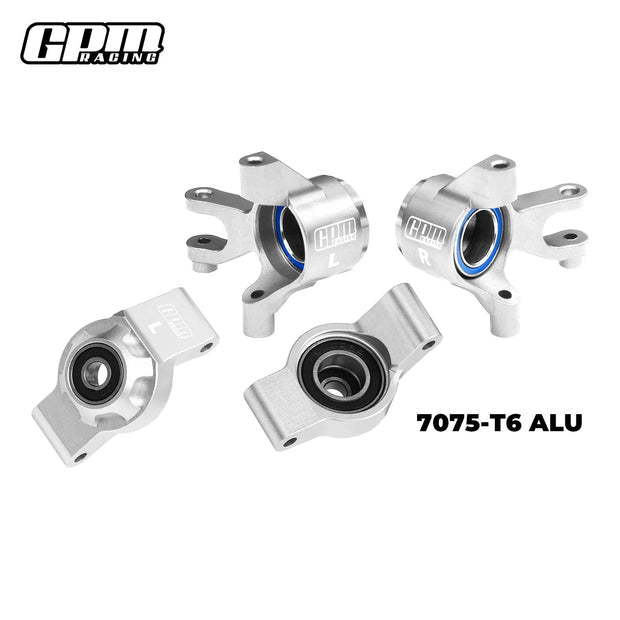 GPM 7075Alu Front Steering Blocks & Rear Hubs Oversize Bearing TRAXXAS Mini Maxx