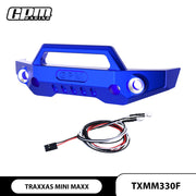 GPM 7075 Alloy Front Bumper With LED Lights For TRAXXAS Mini Maxx Monster Truck