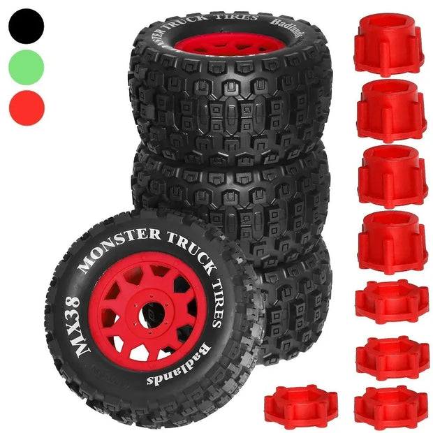 4pcs 175mm 1/7 1/8 Monster Stunt Truck Tire 17mm Wheel Hex for Sledge ARRMA KRATON Outcast Tamiya HSP RC Car