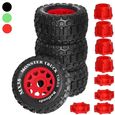 4pcs 175mm 1/7 1/8 Monster Stunt Truck Tire 17mm Wheel Hex for Sledge ARRMA KRATON Outcast Tamiya HSP RC Car