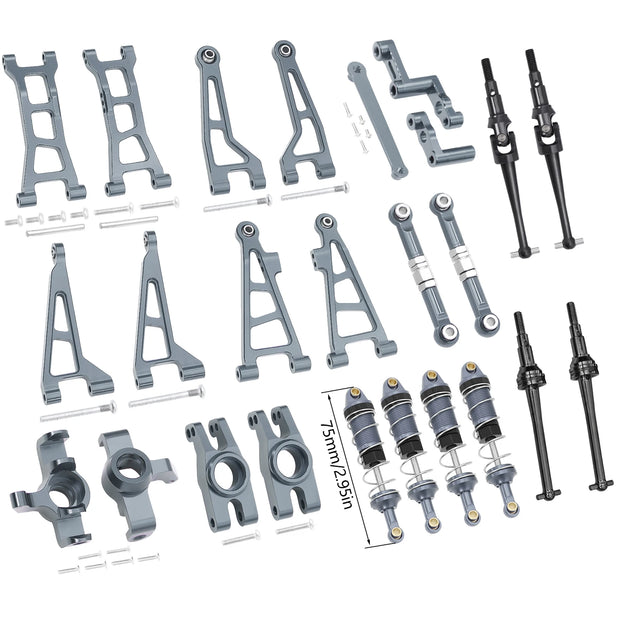 Mjx Hyper Go H16 16208 16209 16210 Metal Suspension Swing Arm Driver Shaft Shock Absorber Steering Group Assembly RC Car Part
