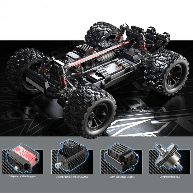 Hyper Go MJX 10208 V2 1/10 4WD Brushless RC Monster Truck