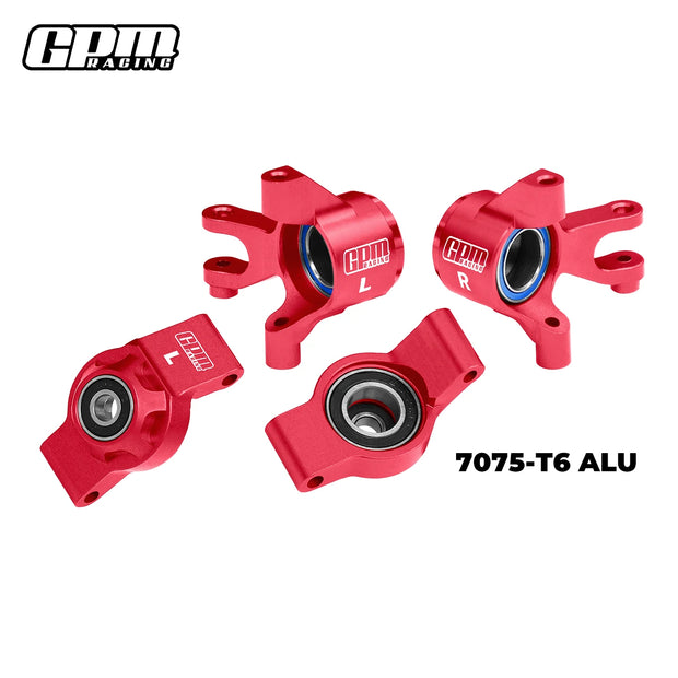 GPM 7075Alu Front Steering Blocks & Rear Hubs Oversize Bearing TRAXXAS Mini Maxx