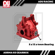 ADU Racing GEARBOX CASE SET CNC 7075 T6 ALUMINUM FOR ARRMA 1/8 AND 1/7 6S ARA311186 V6