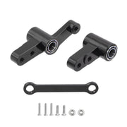 CNC Aluminum Modification Steering Group Assembly With Bearings For 1/14 MJX 14209 14210 RC Car Metal Upgrade Parts