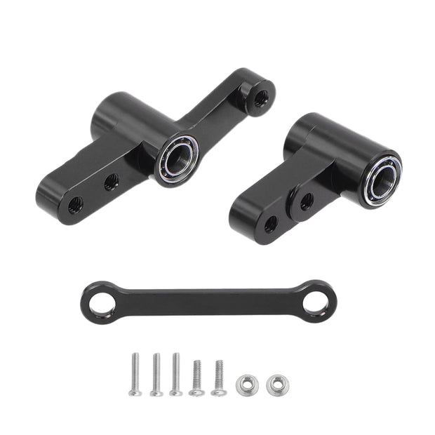 CNC Aluminum Modification Steering Group Assembly With Bearings For 1/14 MJX 14209 14210 RC Car Metal Upgrade Parts
