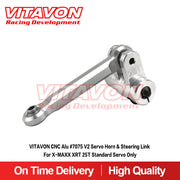 VITAVON CNC Alu 7075 V2 Servo Horn & Steering Link For X-MAXX XRT 25T Standard Servo Only