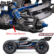 4Pcs Output Drive Cup Sleeves Aluminum 7075-T6 For Traxxas 1/8 SLEDGE OFF-ROAD 95076-4 #9583 Rc Upgrade Parts
