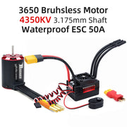 Rocket V2 Supersonic Brushless Motor w/Temp Sensor 3650 3660 3665 w/50A 60A 90A ESC for 1/8 1/10 Tamiya Traxxas RC Racing Car