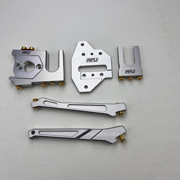 ADU RACING 7075-T6 AL 4mm band CENTER DIFF MOUNT MOTOR MOUNT AND CHASSIS BRACE FOR ARRMA 1/8 6S OUTCAST TYPHON RTR EXB TLR