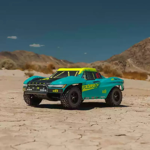 1/10 ARRMA FURY MEGA Fury Two wheel Drive Remote Control Vehicle Brushless Short Card Off Road Vehicle Simulation Model Toy Gift