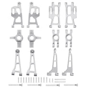 Mjx 14210 14209 H14BM Metal Steering Cup Upper Lower Swing Arm Set Shock Tower Bracket Body Post Hyper Go RC Car Upgrade Parts