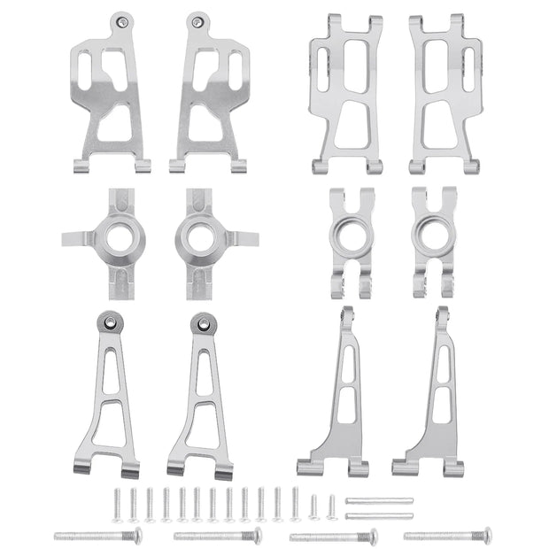 Mjx 14210 14209 H14BM Metal Steering Cup Upper Lower Swing Arm Set Shock Tower Bracket Body Post Hyper Go RC Car Upgrade Parts