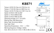 KeyFulcrum KF K8871 Waterproof Servo for Traxxas X-Maxx XRT Maxx Slash 75kg hv brushless digital magnetic metal casing RC car