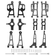 Mjx 14210 14209 H14BM Metal Steering Cup Upper Lower Swing Arm Set Shock Tower Bracket Body Post Hyper Go RC Car Upgrade Parts
