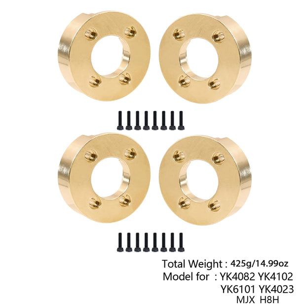 Metal Brass Front Steering Group Rear Axle Mount for 1/10 YK4102 YK4103 1/8 YK4082 YiKong MJX H8H RC Crawle Upgrade Accessories